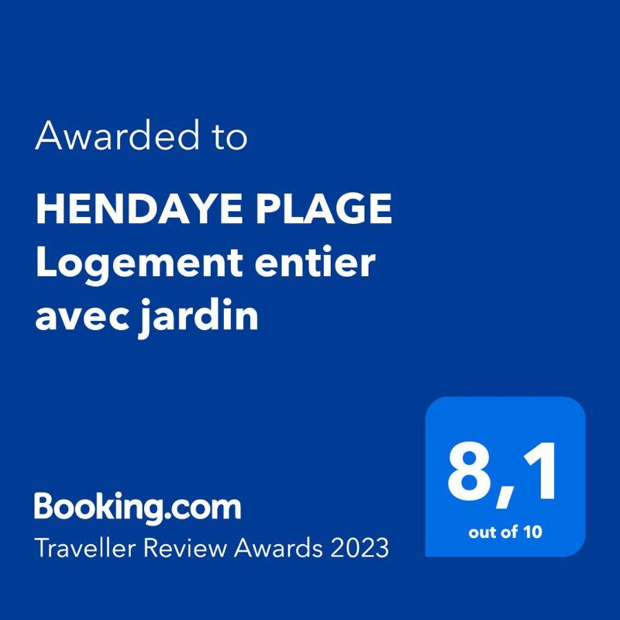 Apartament Hendaye Plage Logement Entier Avec Jardin Zewnętrze zdjęcie